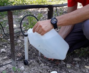 humidification du sol autour des sondes Watermark